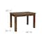 Flash Furniture Rectangle Farm Table, Rustic, Rectangular, 46" x 30", 30" W, 46" L, 30" H, Wood, Wood Grain XA-F-46X30-GG - alternate 7